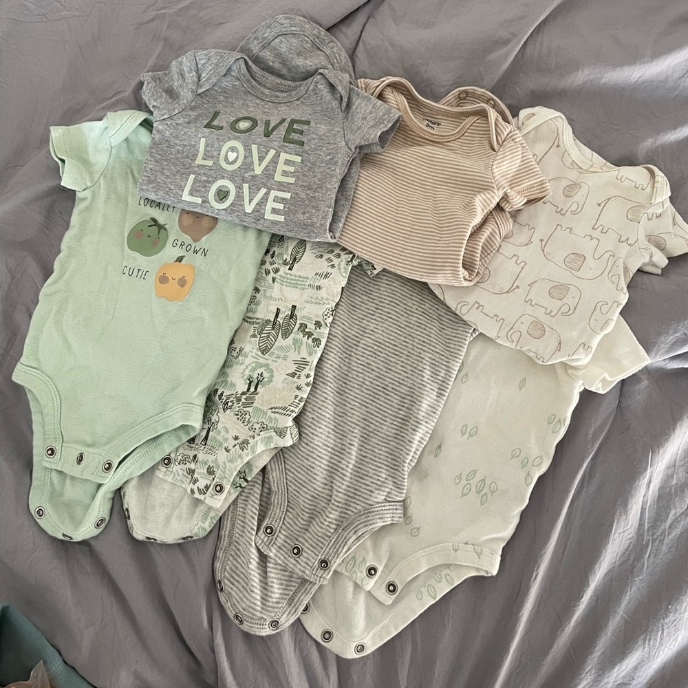 7 onesies from Carter’s